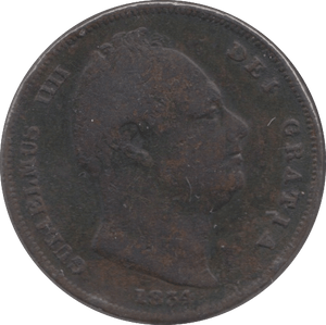 1834 FARTHING ( FINE ) 2 - Farthing - Cambridgeshire Coins