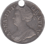 1710 MAUNDY FOURPENCE ( GF ) HOLED