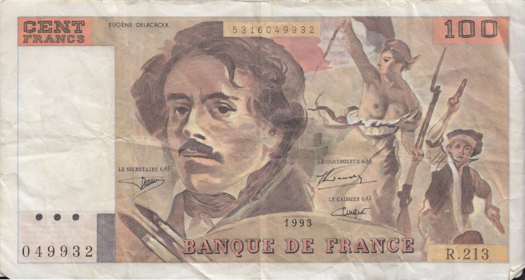 100 FRANCS BANK OF FRANCE REF 1327