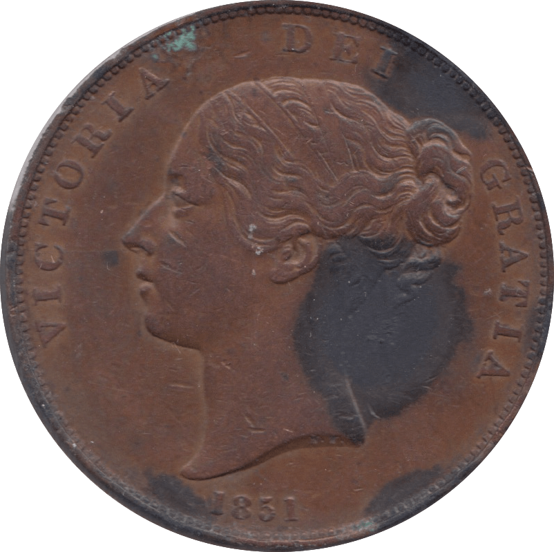 1851 PENNY ( GVF ) 3 - Penny - Cambridgeshire Coins