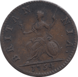 1754 FARTHING ( GVF ) 3