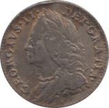 1757 SIXPENCE ( GVF )