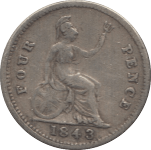 1843 FOURPENCE ( GF ) 2 - Fourpence - Cambridgeshire Coins