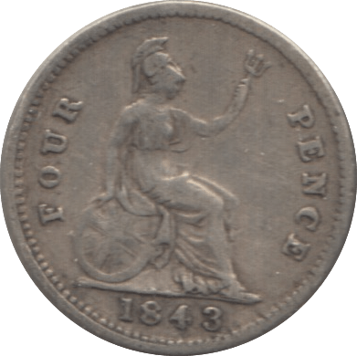 1843 FOURPENCE ( GF ) 2 - Fourpence - Cambridgeshire Coins