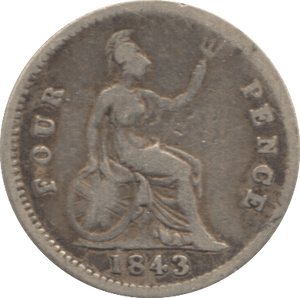 1843 FOURPENCE ( NF ) 1 - Fourpence - Cambridgeshire Coins