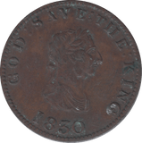 1830 HALFPENNY TOKEN PUBLICK ACCOMMODATION REF 319 - Token - Cambridgeshire Coins