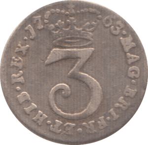 1763 MAUNDY THREEPENCE ( FINE ) I