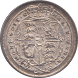 1816 SIXPENCE ( BU )