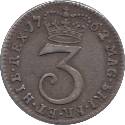 1762 MAUNDY THREEPENCE ( EF )