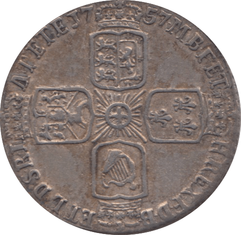 1757 SIXPENCE ( GVF )