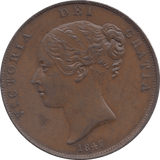 1847 PENNY ( AUNC ) 1 - Penny - Cambridgeshire Coins