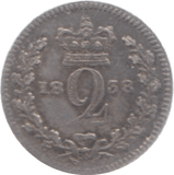 1838 MAUNDY TWOPENCE ( VF ) 2 - Maundy Coins - Cambridgeshire Coins