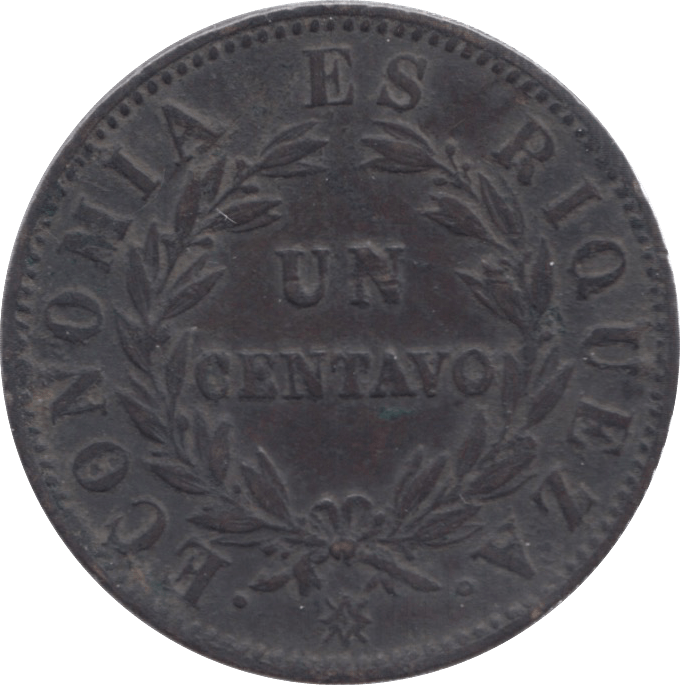 1853 CHILE ONE CENTAVO - WORLD COINS - Cambridgeshire Coins
