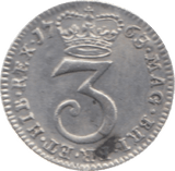 1763 MAUNDY THREEPENCE ( EF )