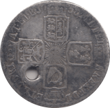 1758 SIXPENCE ( FINE ) HOLED