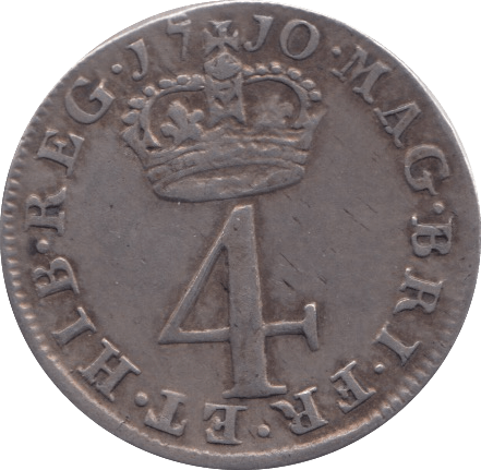 1710 MAUNDY FOURPENCE ( VF )