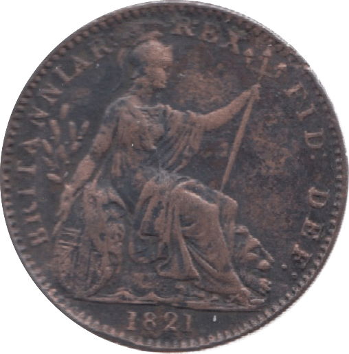 1821 FARTHING ( VF ) 10