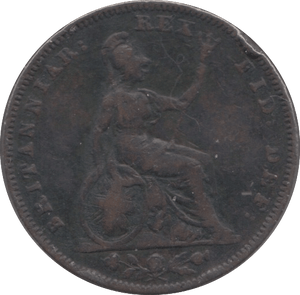 1834 FARTHING ( FINE ) 2 - Farthing - Cambridgeshire Coins