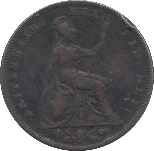 1834 FARTHING ( FINE ) 2 - Farthing - Cambridgeshire Coins