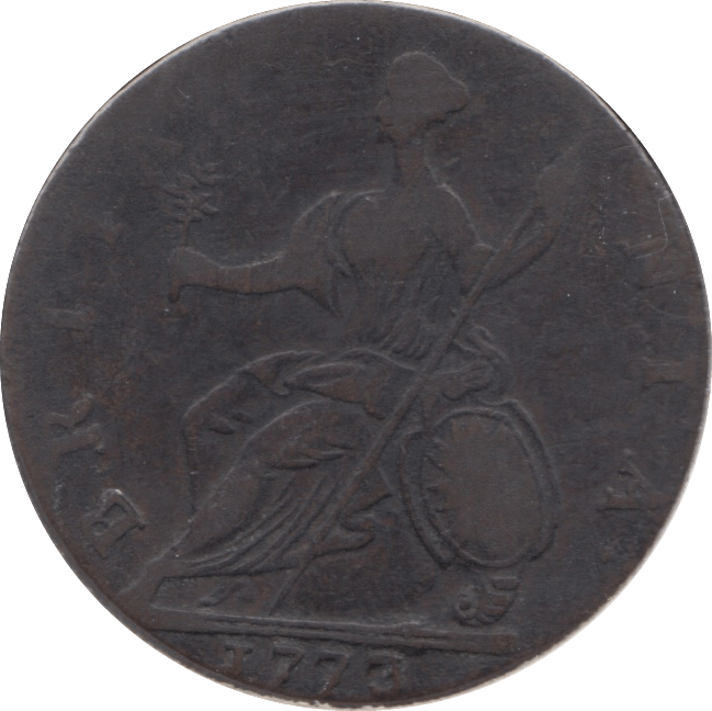 1773 HALFPENNY ( VF ) 3