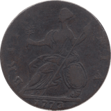 1773 HALFPENNY ( VF ) 3