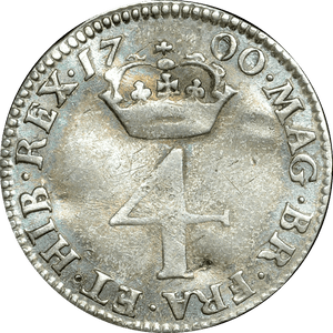 1700 MAUNDY FOURPENCE ( F )