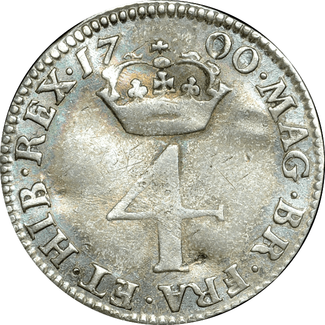 1700 MAUNDY FOURPENCE ( F )