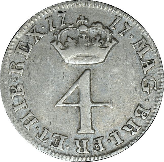 1717 MAUNDY FOURPENCE ( VF )