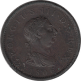 1806 PENNY ( VF ) 1 GEORGE III