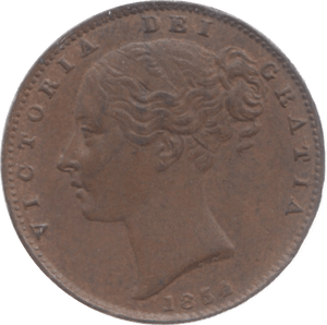 1854 FARTHING ( AUNC ) - Farthing - Cambridgeshire Coins