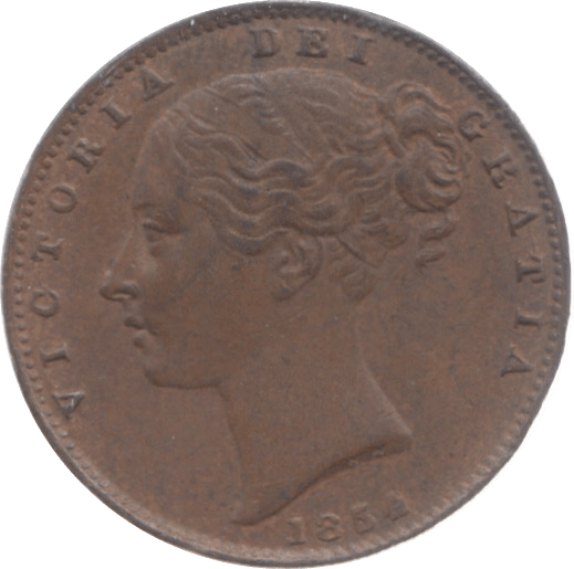 1854 FARTHING ( AUNC ) - Farthing - Cambridgeshire Coins