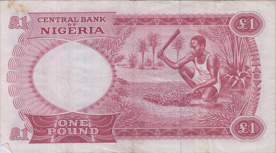 CENTRAL BANK OF NIGERIA £1 BANKNOTE REF 1424 - World Banknotes - Cambridgeshire Coins