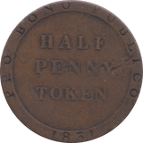 1831 ISLE OF MAN HALFPENNY TOKEN ( GF ) 1 - Token - Cambridgeshire Coins