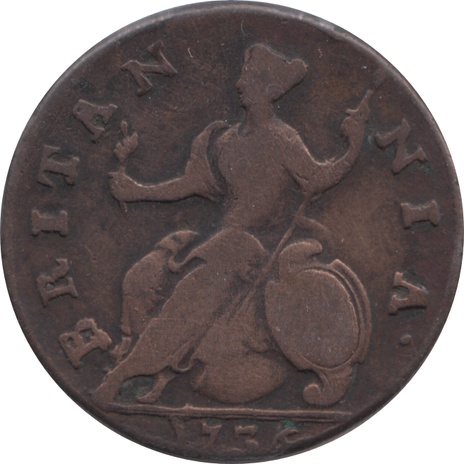 1736 HALFPENNY ( FINE ) 2