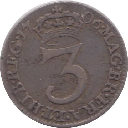 1706 MAUNDY THREEPENCE ( GF ) 1