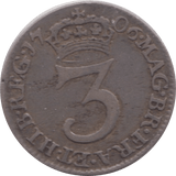 1706 MAUNDY THREEPENCE ( GF ) 1