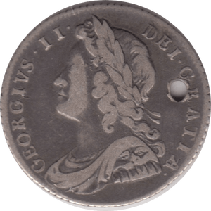 1728 SIXPENCE HOLED ( GF )