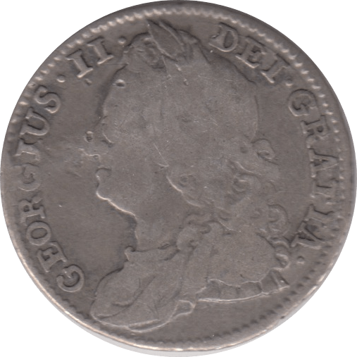 1743 SIXPENCE ( FINE )