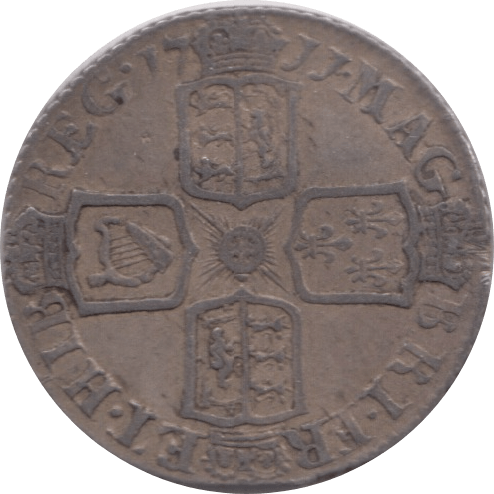 1711 SIXPENCE ( VF ) 1