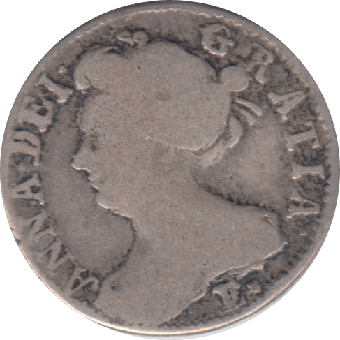 1708 SIXPENCE E ( FAIR )