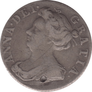 1705 SIXPENCE HOLED ( GF ) 1