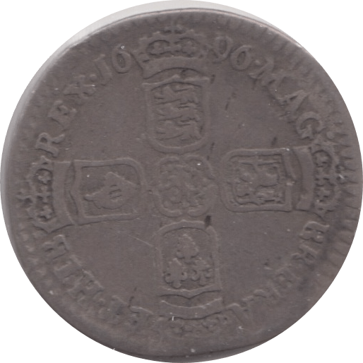 1696 SIXPENCE ( FINE ) 1 Y