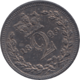 1829 MAUNDY TWOPENCE ( BU ) - Maundy Coins - Cambridgeshire Coins