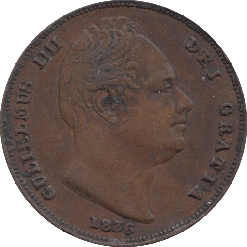 1836 FARTHING ( GVF ) 1 - Farthing - Cambridgeshire Coins