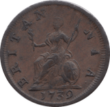 1739 FARTHING ( EF ) 1