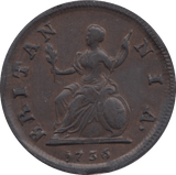 1736 FARTHING ( EF ) 1