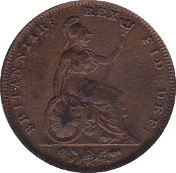 1828 FARTHING ( EF ) PITTING - Farthing - Cambridgeshire Coins