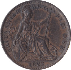 1822 FARTHING ( AUNC )