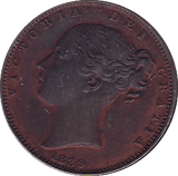 1839 FARTHING ( GVF ) - Farthing - Cambridgeshire Coins