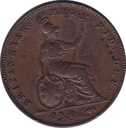 1843 FARTHING ( GVF ) - Farthing - Cambridgeshire Coins